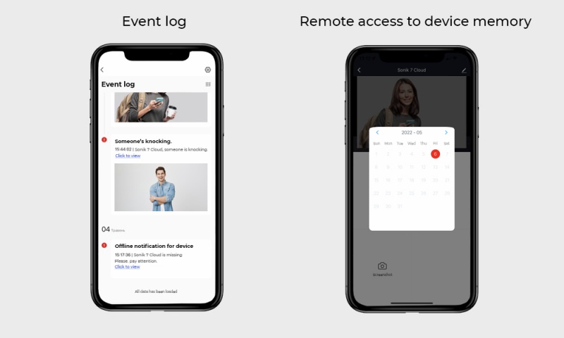 Slinex Smart Call App: user-friendly event log