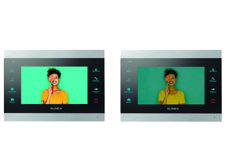 Bright. Vibrant. New IPS screens in the Slinex video intercom