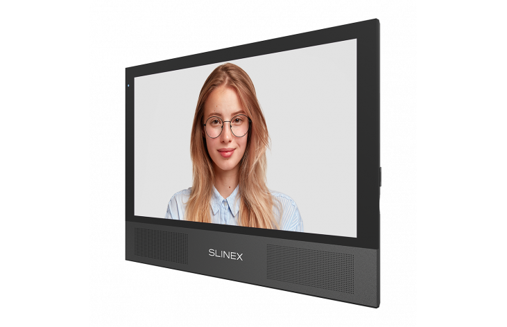 All-black Slinex Sonik 10 – video intercom with two powerful speakers, replaceable color panels and big screen