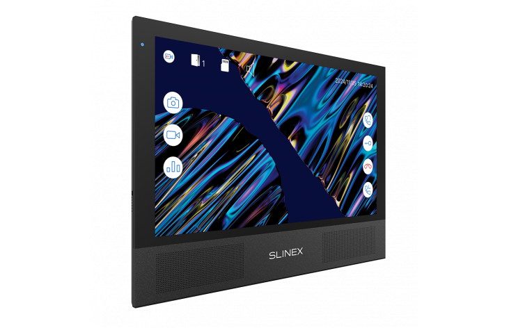 All-black Slinex Sonik 10 – video intercom with two powerful speakers, replaceable color panels and big screen