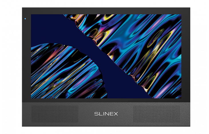 All-black Slinex Sonik 10 – video intercom with two powerful speakers, replaceable color panels and big screen