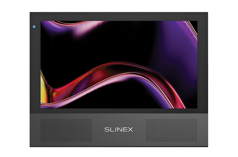 All-black Slinex Sonik 10 – video intercom with two powerful speakers, replaceable color panels and big screen