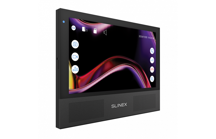 All-black Slinex Sonik 10 – video intercom with two powerful speakers, replaceable color panels and big screen