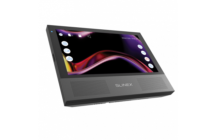 All-black Slinex Sonik 10 – video intercom with two powerful speakers, replaceable color panels and big screen