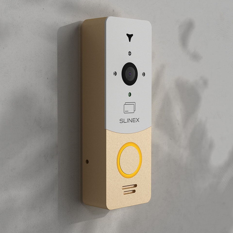 Slinex ML-20CR (gold + white) outdoor panel with ID card reader